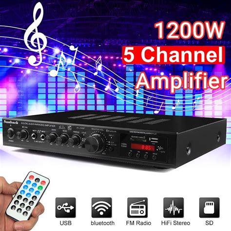 Buy Sunbuck 1200W High Power HiFi Amplifier Audio Amplifier Home ...