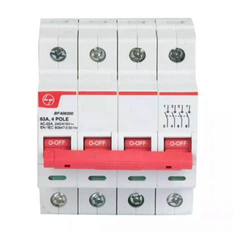 Buy L&T Exora BF406300 63 Amp 4 Pole MCB Online at Deal Price