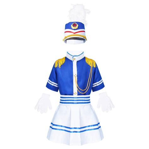 ALVIVI Unisex Girls Boys Marching Band Costume Uniform Sets Jacket ...