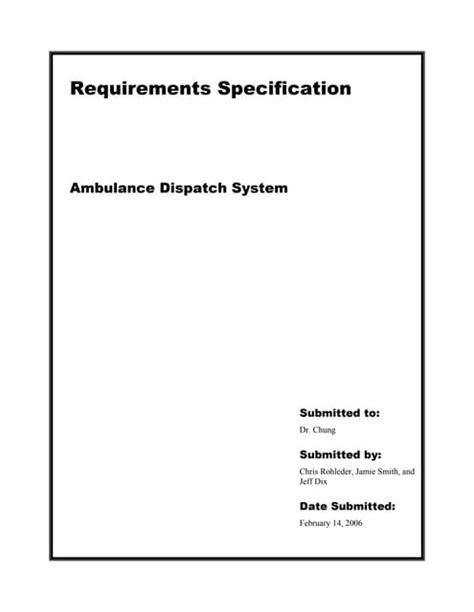 Functional specification Software Requirements Document 的图像结果