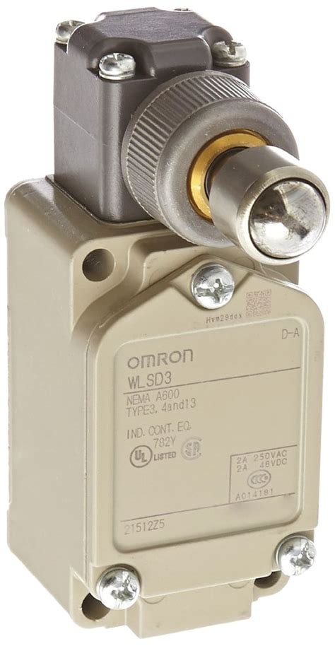 WLSD3 Omron | Omron Limit Switch, NO/NC, IP67, SPST, 500V ac Max, 10A ...
