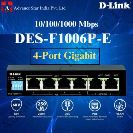 DGS-F1018P-E 16 Port Gigabit PoE Switch Dealer in Nehru Place