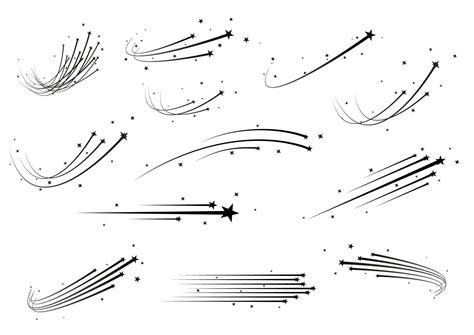 Abstract shooting star, falling star with a powerful trail star on a ...