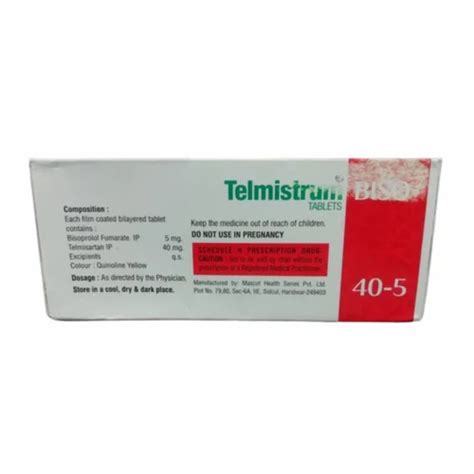 Cardiovascular - Bisoprolol Fumarate 5 mg & Telmisartan 40 mg Wholesale ...