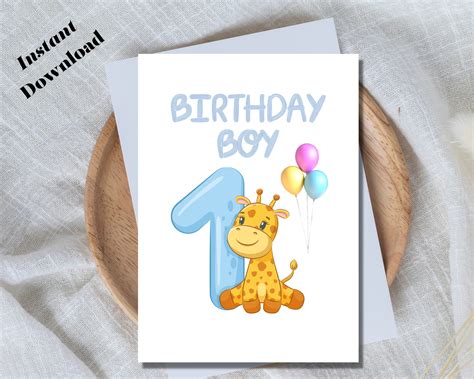Free printable birthday cards for one year old, Download Free printable ...