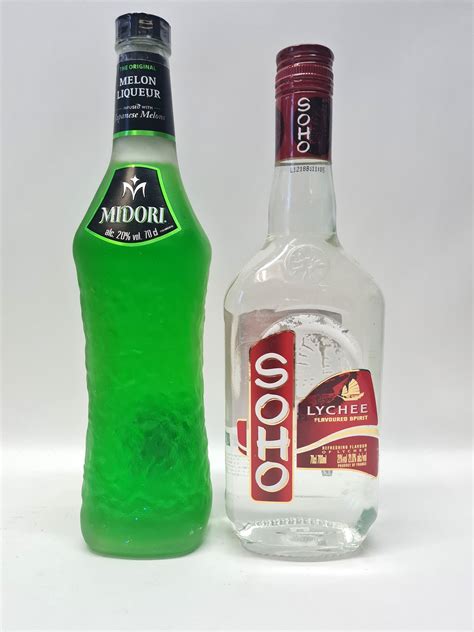 Lot - Midori Melon Liqueur (500ml) & Soho Lychee Flavoured Spirit 700ml