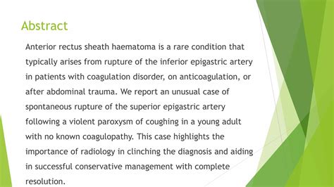 spontaneous-rectus-sheath-haematoma-less is more-journal-of-surgery-and-surgical-research ...