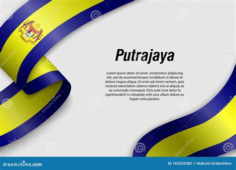 Waving Ribbon or Banner with Flag State of Malaysia Stock Illustration - Illustration of flag ...