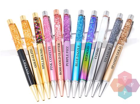 Glitter Pens, GLITZY GLITTER Planner Pen Gems Pen, Floating glitter pen ...