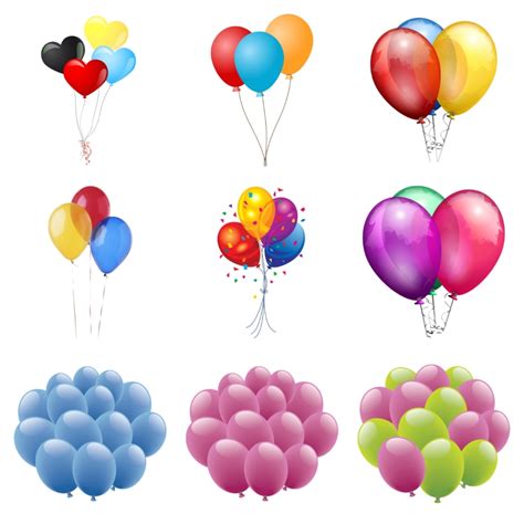 9个彩色气球素材免费下载_PNG素材_觅知网