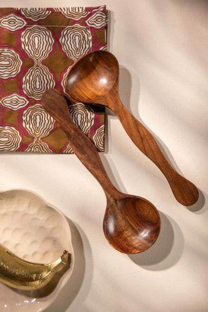 Buy Dune Handcrafted Brown Wood Serving Spoon Online – Freedom Tree