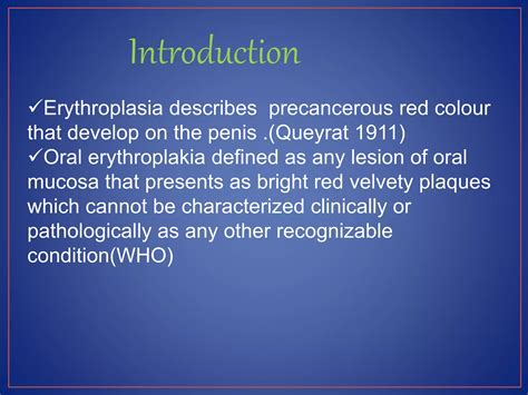 Erythroplakia - | PPTX