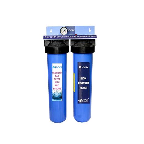 Ionix Whole House 2 Stage Water Filter with Iron & Sediment Remover an ...