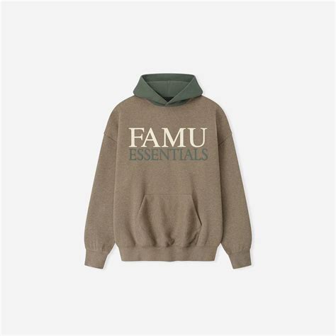 Fear Of God Essentials FAMU Sport Hoodie Homestead Heather/Balsam Gree ...