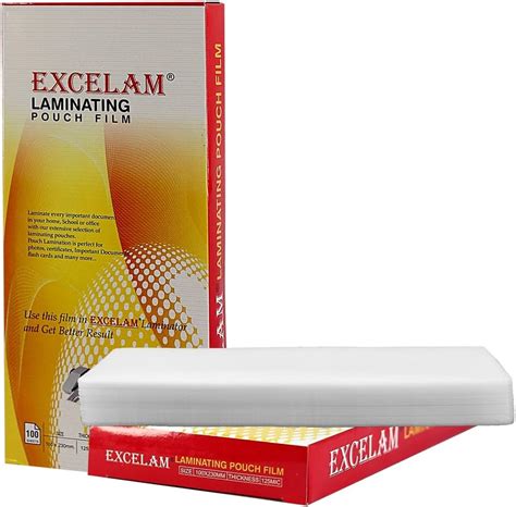 Excelam100mmX230mm 125 Micron Aadhar Card Size Lamination Film ...