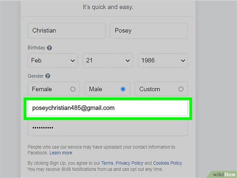 Creating a Facebook Account 的图像结果