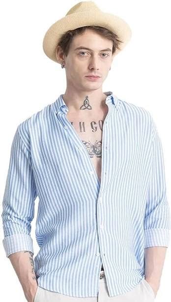 Blue And White Striped Shirt - Buy Blue And White Striped Shirt online ...