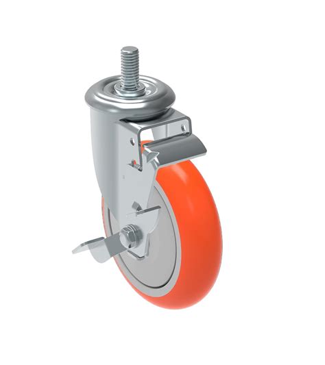 Schioppa GLEIF 512 UPE SL L12 Series 5" x 1-1/4" Diameter Swivel Caster ...