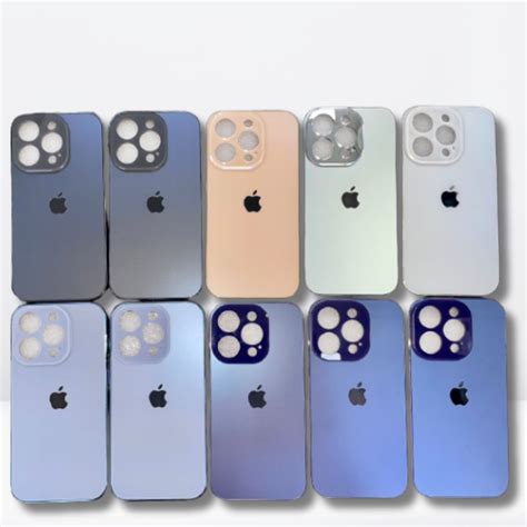 Titanium Look Camera Protector Metal iPhone Case with Logo 11/12/13/14 ...