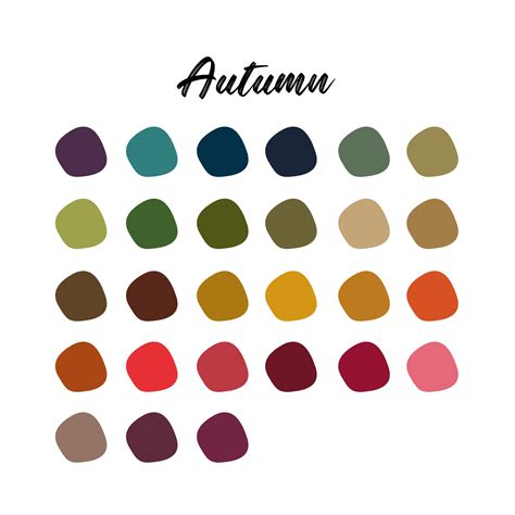 Autumn Digital Art Color Palette - Etsy