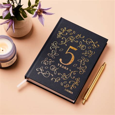 Personalised Five Year Diary By Martha Brook
