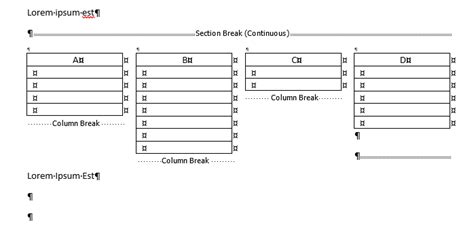 Image result for MS Word Splittable Vertically