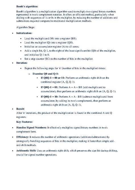 Booth's Algorithm: Efficient Multiplication of Signed Binary Numbers ...