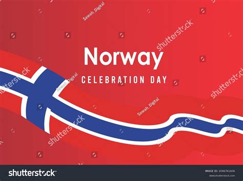 Happy Independence Day Norway Template Background Stock Vector (Royalty ...