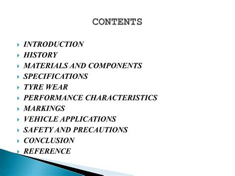 characteristics of tyres | PPTX
