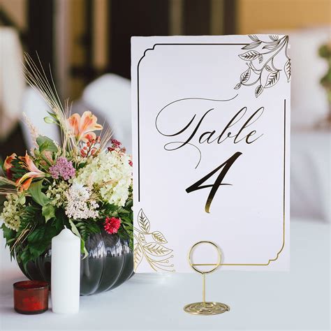 Wedding Table Number Cards