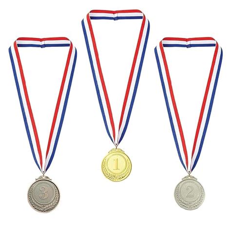 Buy Proberos® Gold Silver Bronze Award Medals with Ribbons - 1st, 2nd ...