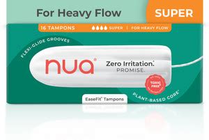 Nua EaseFit Tampons for Heavy Flow | 16 Tampons | Gynaecologically ...