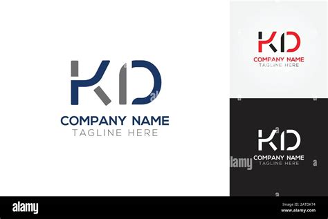 Letter KD Logo with Colorful Splash Background, Letter Combination Logo ...