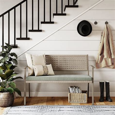 Buy Grand patio Garden Bench, Wicker Rattan Outdoor Benches with ...