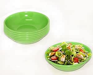 Buy King International Microwave Stainless Steel Serving Bowl, Green, 6 ...