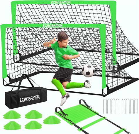 Kids Soccer Goals for Backyard, 2 of 6 x 4 ft Kids Soccer Goal Set ...
