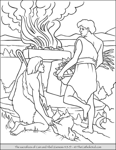 Cain And Abel Coloring Sheet