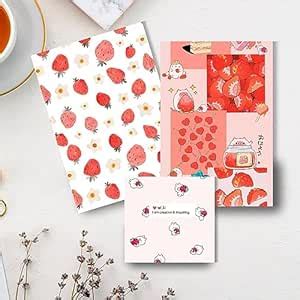 Jinnie's studio A5 Cute aesthetic strawberry design notebooks | 100 GSM ...