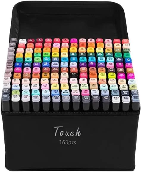 SYGA 168 Graphic Marker Set, Dual Tips Blender Art Markers for Drawing ...