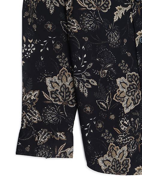 Buy Cotton Mix Floral Print Spread Collar Shirt at Marks & Spencer