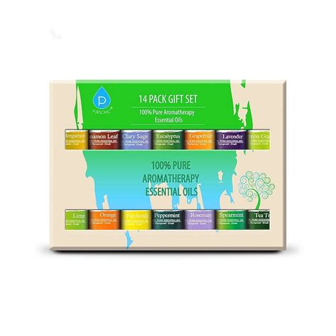 Pursonic 14 pack of 100 Pure Essential Aromatherapy Oils in the ...