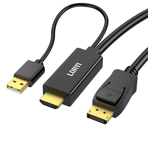 Loryi HDMI to Displayport Cable 4K@60Hz, 6.6ft HDMI to Display Port ...