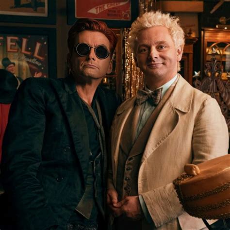 crowley and aziraphale | David tennant, Good omens book, Michael sheen