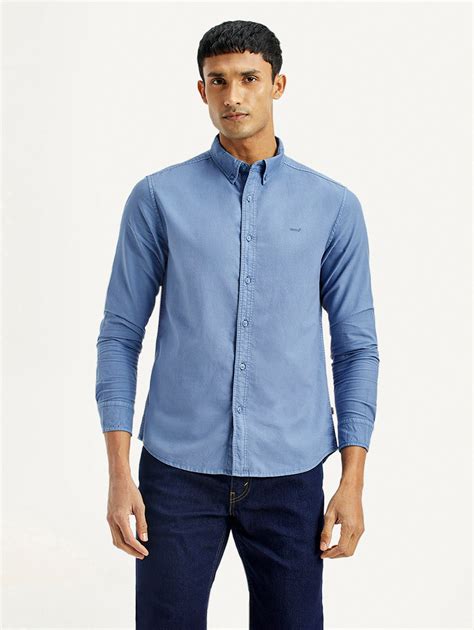 Men's Solid Overdyed Slim Fit Oxford Shirt – Levis India Store