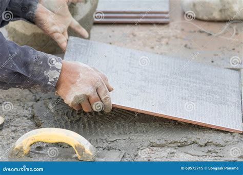 Mason tiling on floor stock image. Image of renovate - 68572715