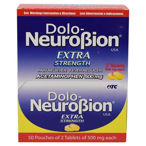 Dolo Neurobion - Pain Reliever, Fever Reducer, Extra Strength, Fuerte ...
