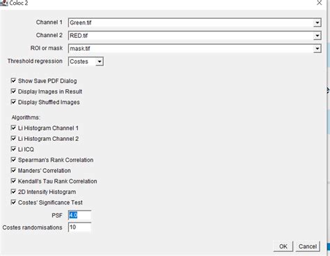 Image result for ImageJ Colocalization Coloc