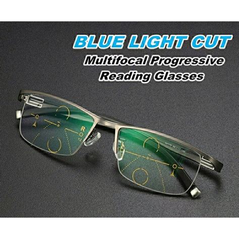 Progressive Reading Glasses with Blue Block Anti Glare Lens – Glasses ...
