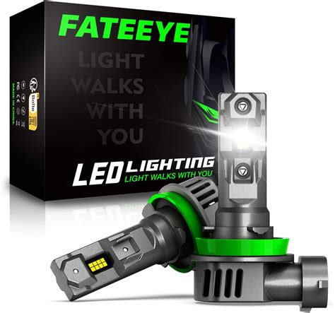 AUXITO H11 H8 H9 LED Headlight Bulbs 12000lm Per Set 6500K Cool White ...