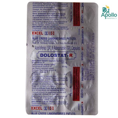 DOLOSTAT R CAPSULE 10'S Price, Uses, Side Effects, Composition - Apollo ...